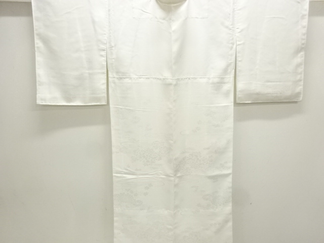 JAPANESE KIMONO / WAVES / FLORAL PATTERNS WOVEN HITOEJUBAN